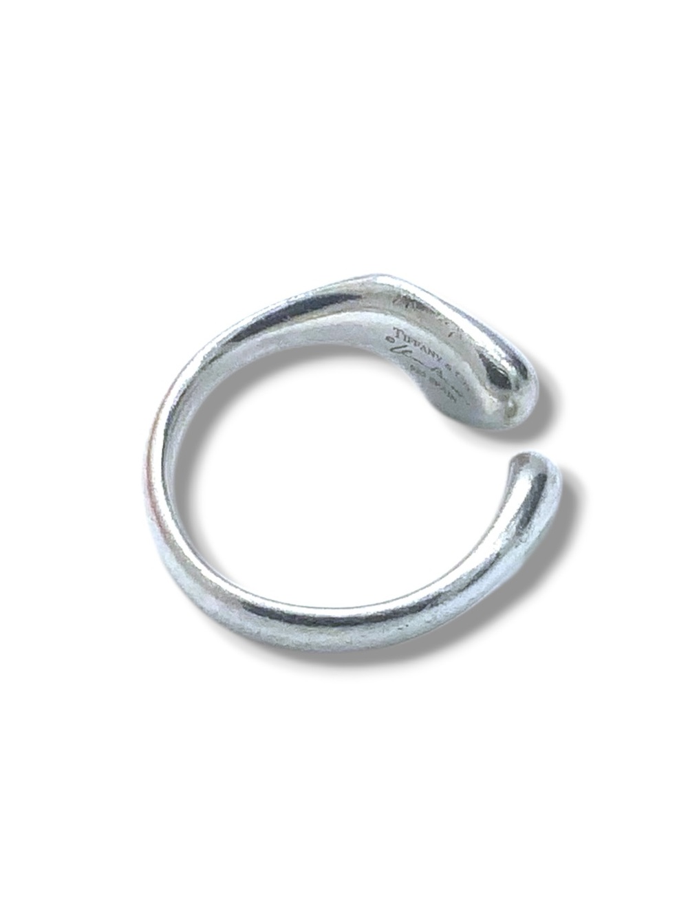 Tiffany & Co Elsa Peretti Open Heart Ring Sterling Silver 925 Spain - Picture 6 of 8